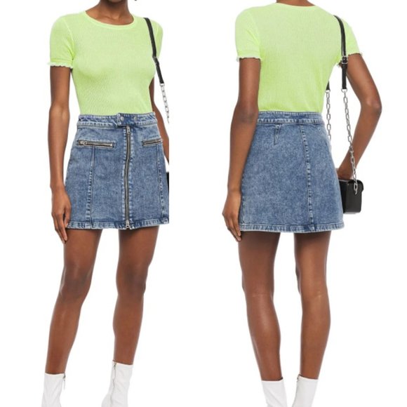 rag & bone Isabel Zip-up Denim Skirt - Picture 4 of 15